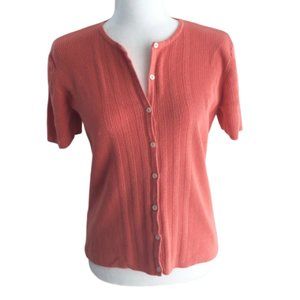LIZ CLAIBORNE knit cardigan short sleeves